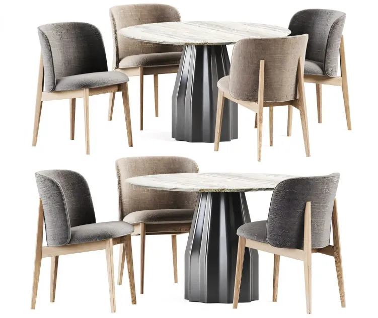 Abrey Chair by Calligaris Burin Table by Viccarbe