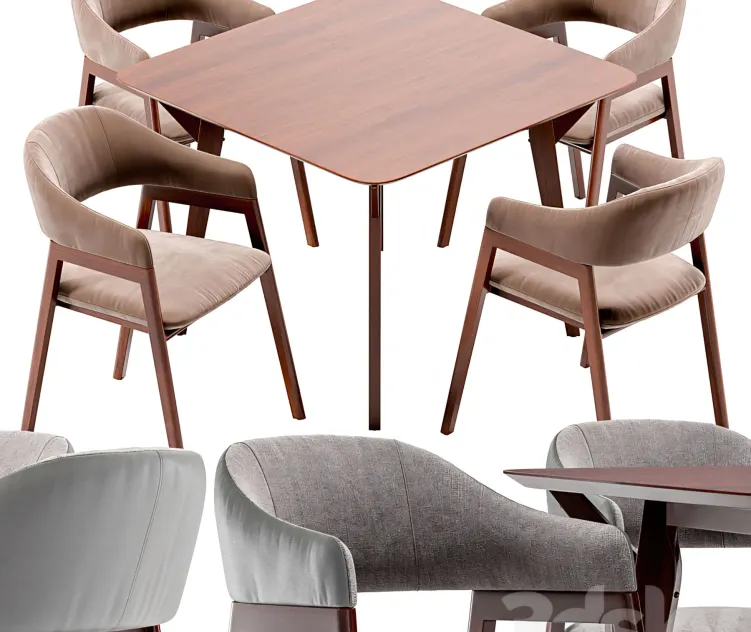 Angel Cerda Dining Chair Terong Table