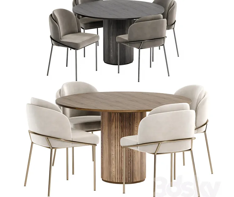 Angelo Chairs with Palais Royal Dining Table