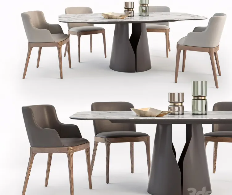 Cattelan Italia Giano Table Magda Chair Set