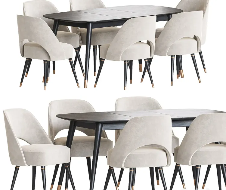 Collins Chair Clover Table Dining Set
