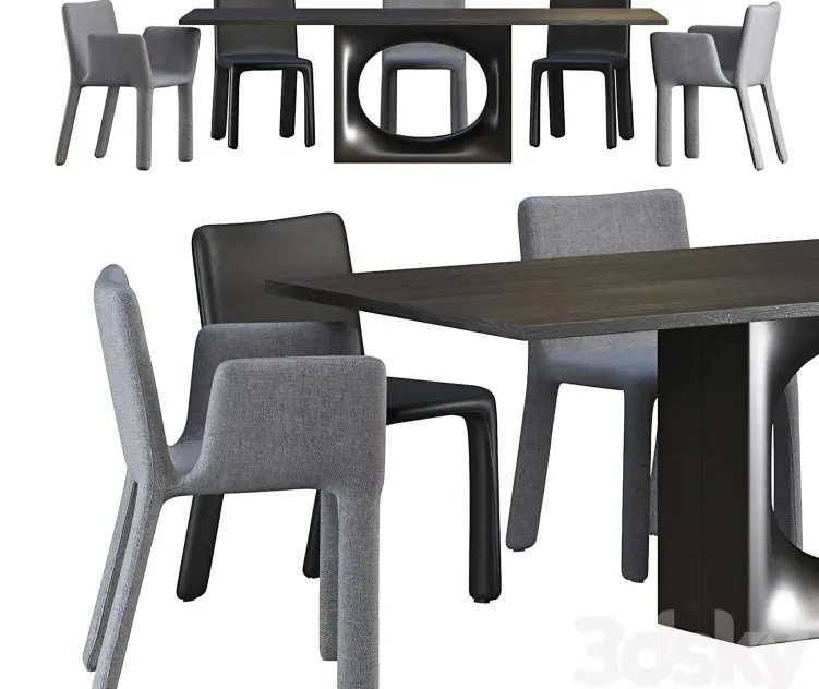 Dining Table Kristalia Holo Chair Kristalia Joko