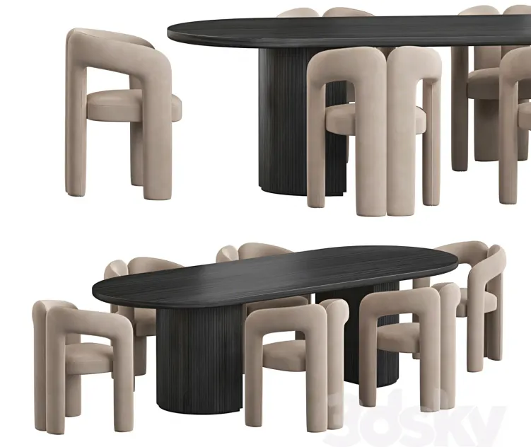 Gubi Moon Dining Set
