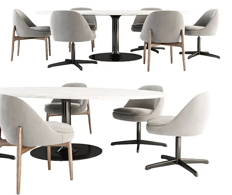 Olivier Dining Table Sendai Chair