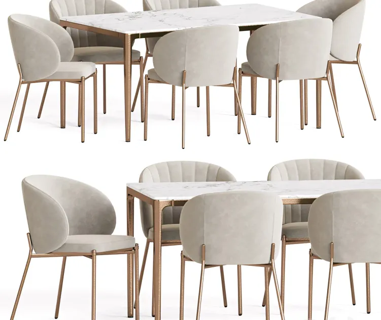 Shell Chair Canto Table Dining Set