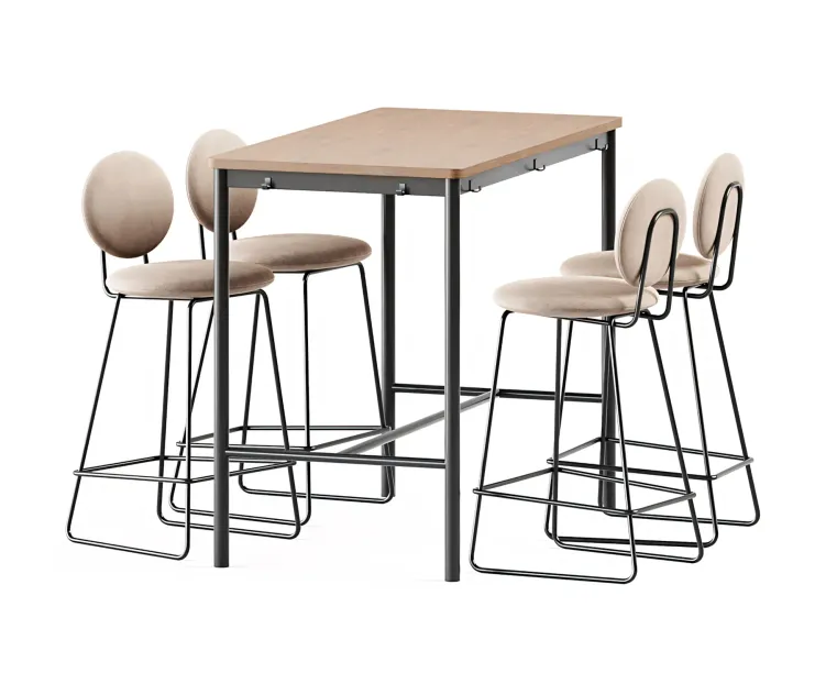 Tommaryd Wooden Table by Ikea Gemma Bar Chair
