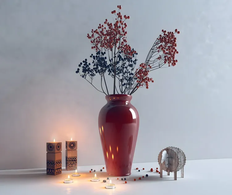 Bouquet of flowers in vase