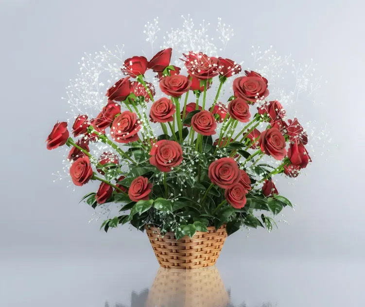 Bouquet of red roses