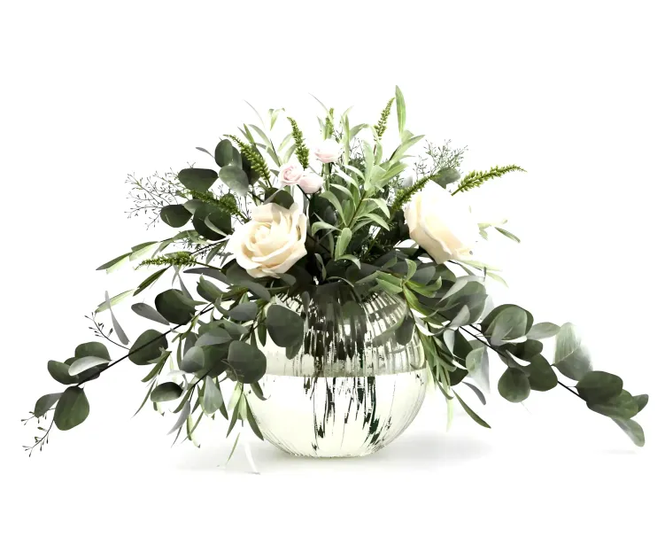 Bouquet of roses grass
