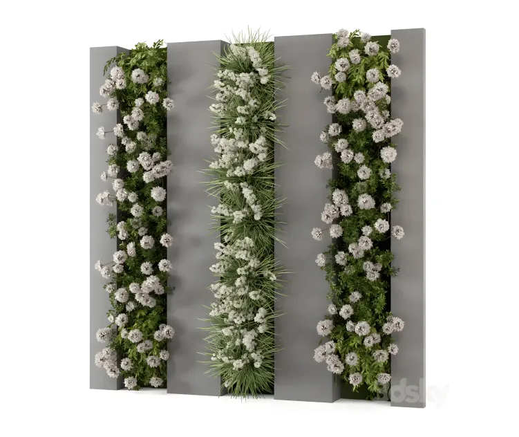 Outdoor wall vertical garden set