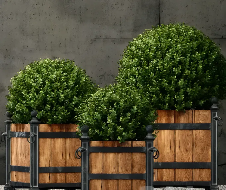Restoration hardware versailles wood panel planters