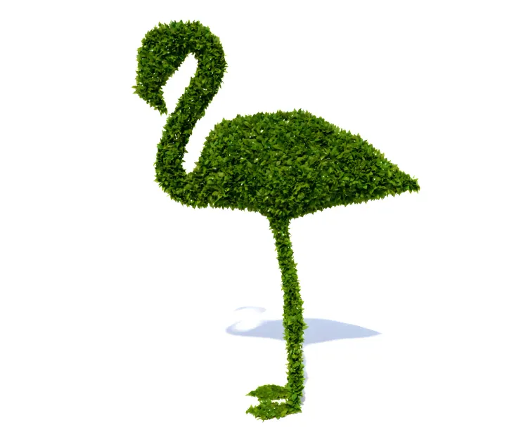 Topiary flamingo