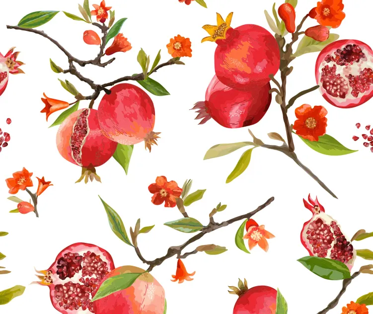 Pomegranate Tropical Background 3