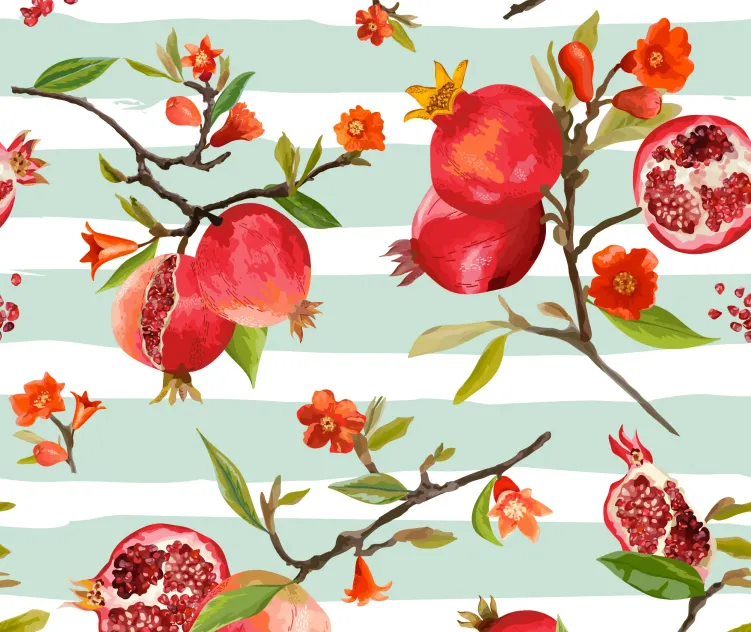 Pomegranate Tropical Background 6