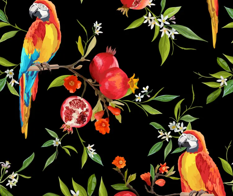 Pomegranate Tropical Background 7