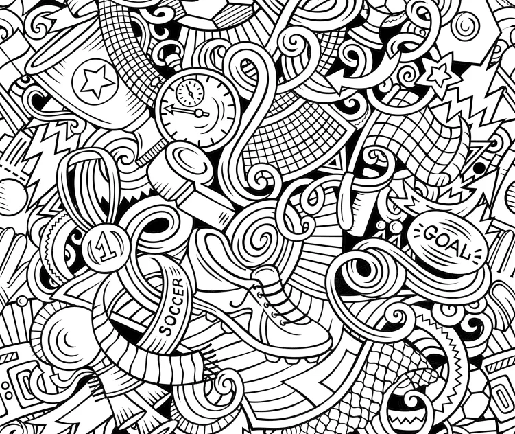 Soccer Doodle Seamless 2