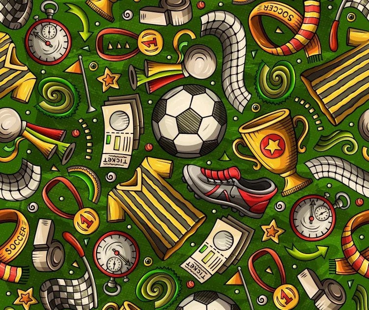 Soccer Doodle Seamless 5