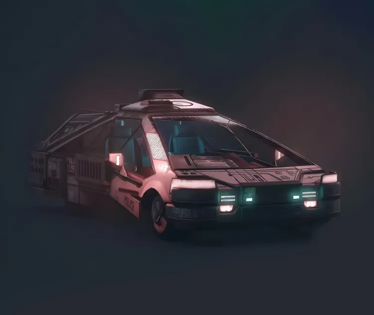 Blade runner ground police car 1982