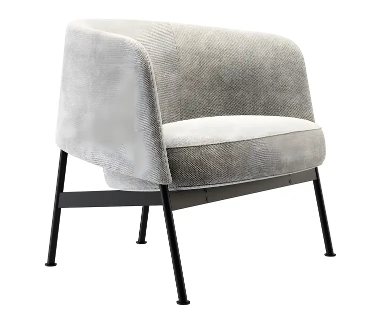 Collar lounge chair metal by bensen