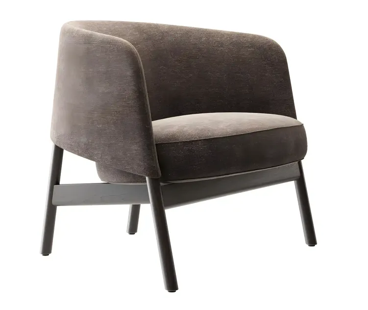 Collar lounge chair wood by bensen