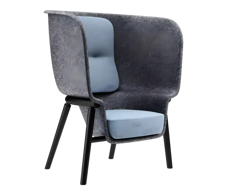 Pod pet felt privacy chair by de vorm