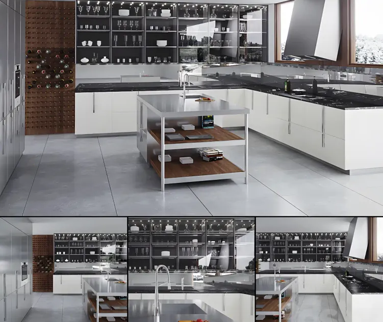 Kitchen barrique cucina in vetro