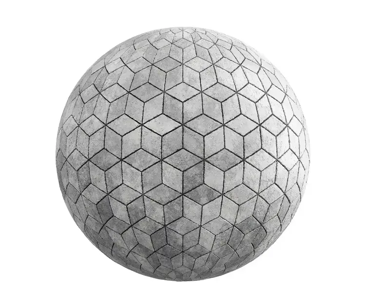 Cube concrete pavement