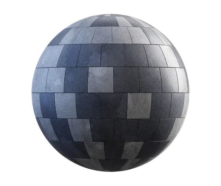 Dark and light grey square concrete pavement