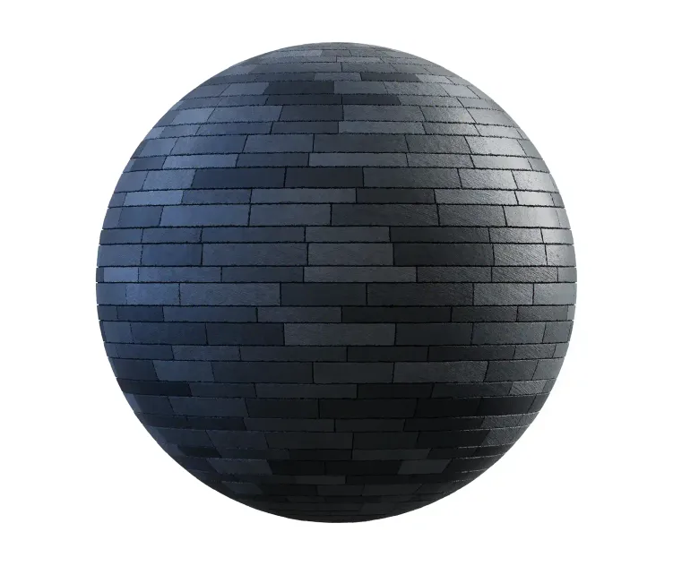 Dark grey rectangular stone pavement