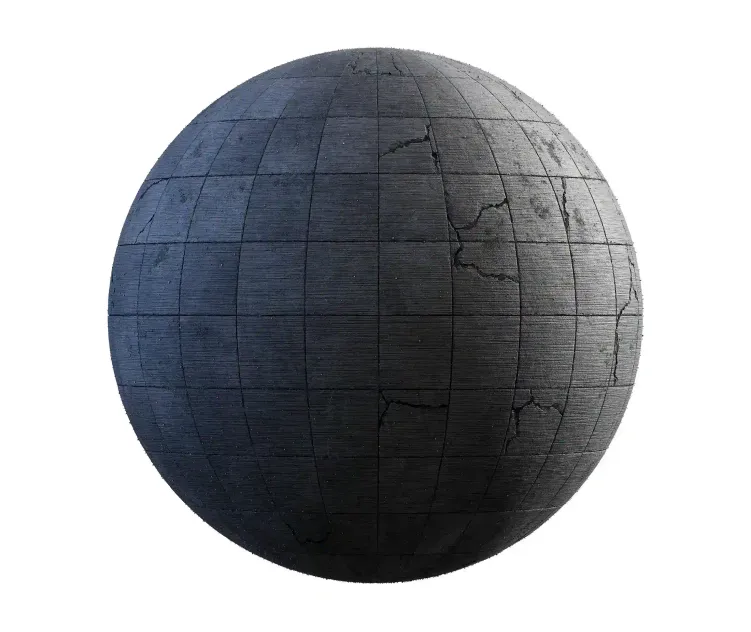 Dark grey square concrete pavement