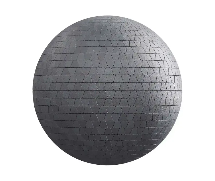 Dark trapezoidal pavement