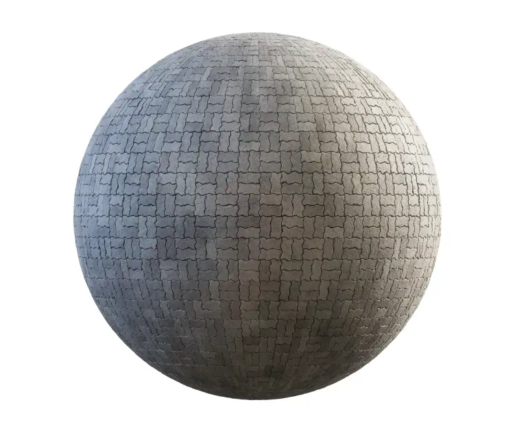 Grey concrete pavement