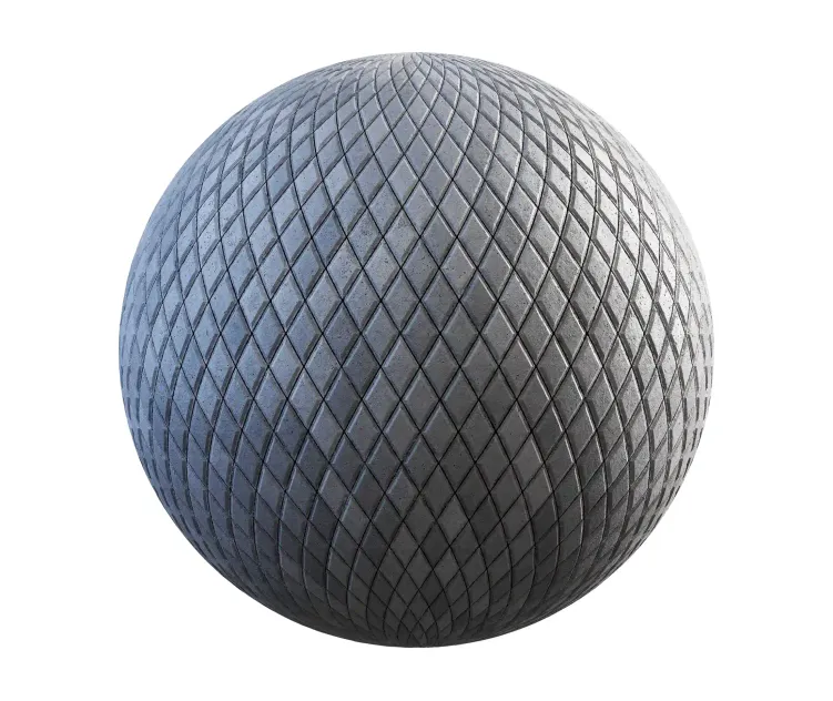Grey diamond concrete pavement