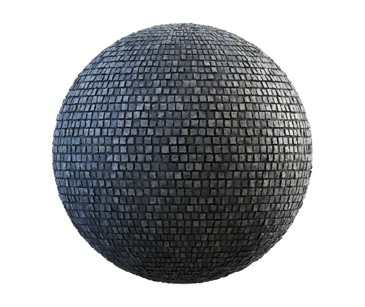 Grey square stone pavement