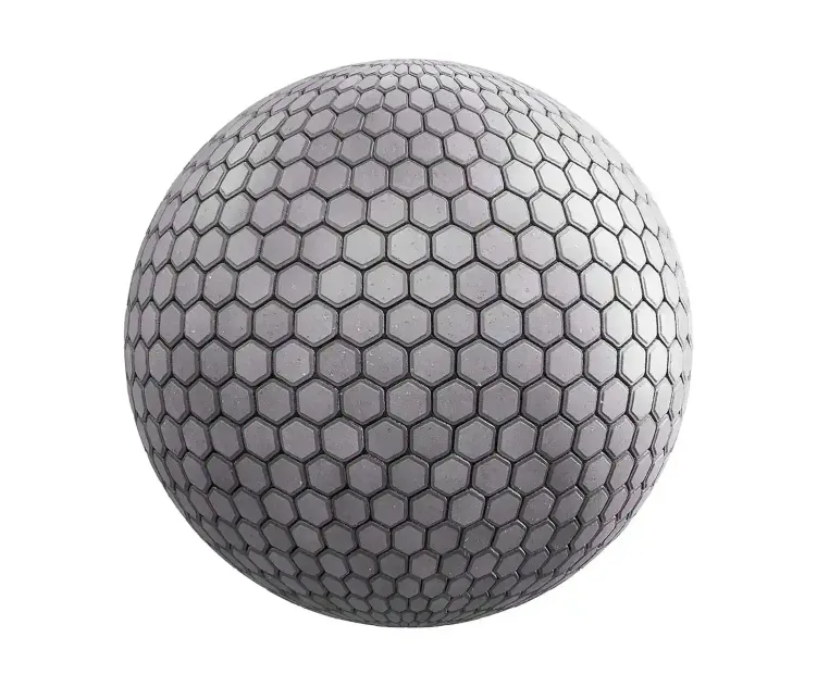 Hexagonal concrete pavement