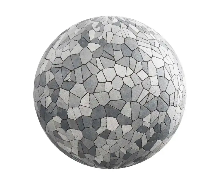 Irregular concrete pavement