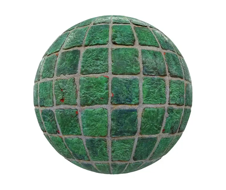 Old green tiles