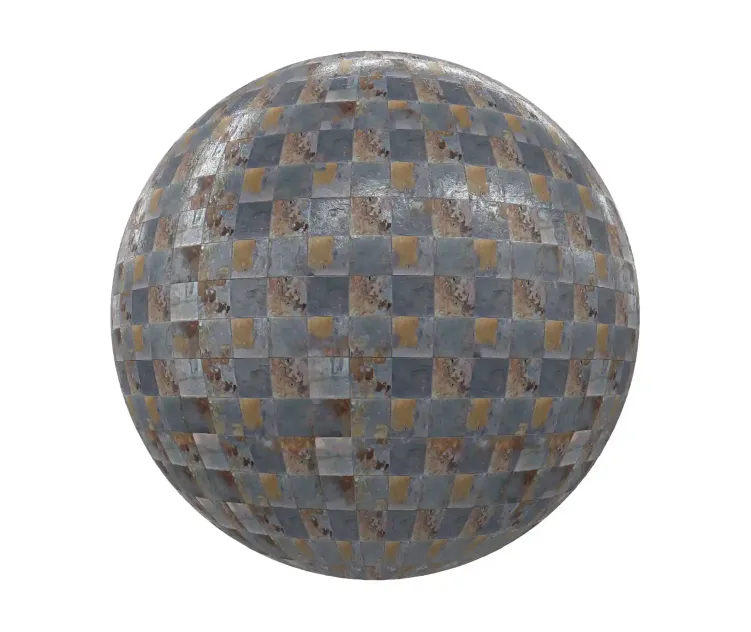 Old metalic tiles
