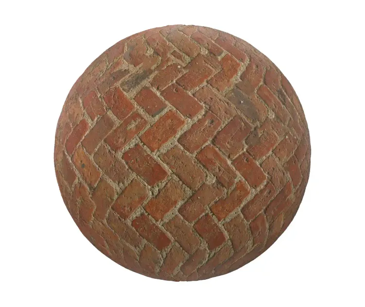 Red brick pavement