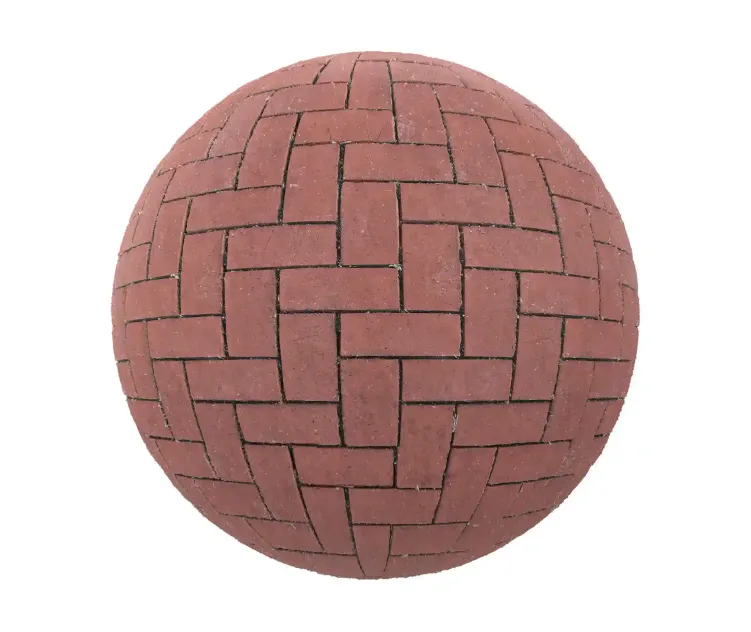 Red brick pavement 3