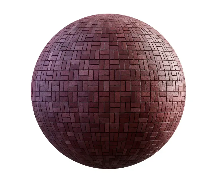 Red concrete pavement