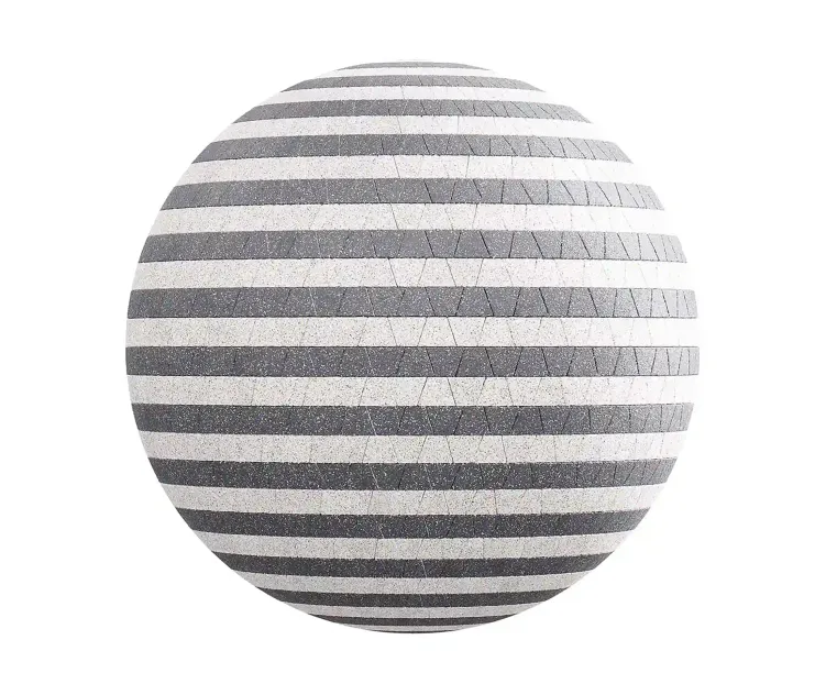 Striped trapezoidal pavement
