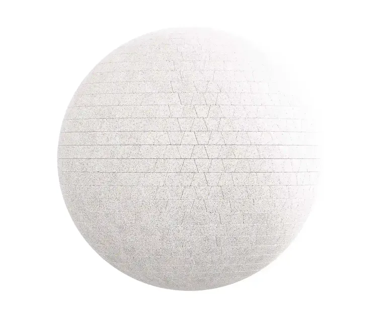 White trapezoidal pavement