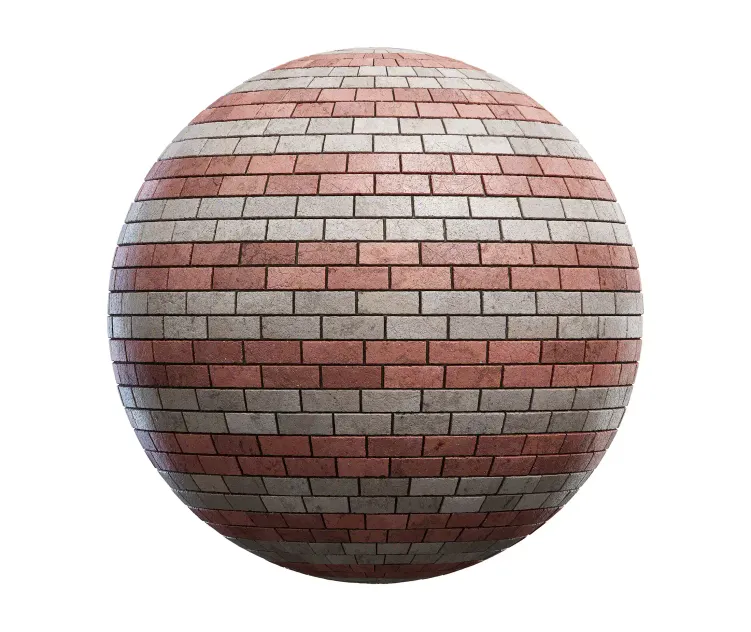 Red and grey brick wall