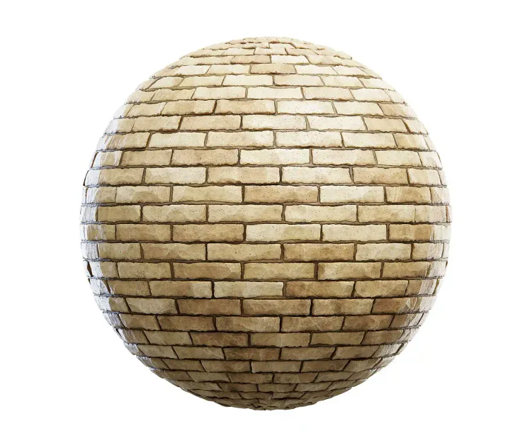 Beige stone brick wall 3