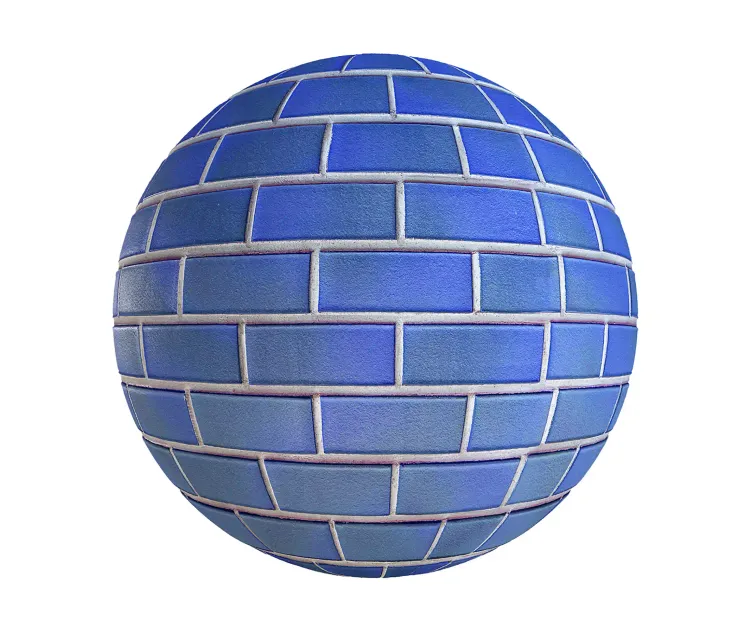 Blue brick wall