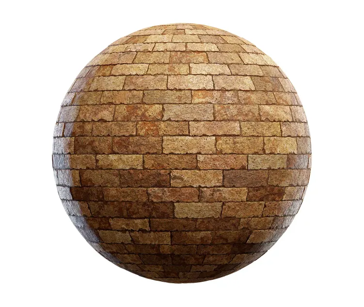 Brown stone brick wall