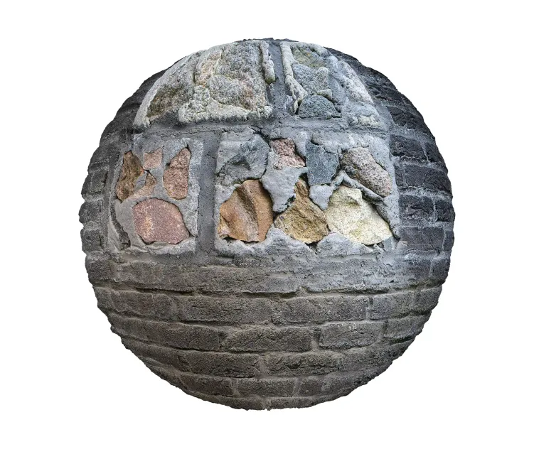 Damaged brick wall 5