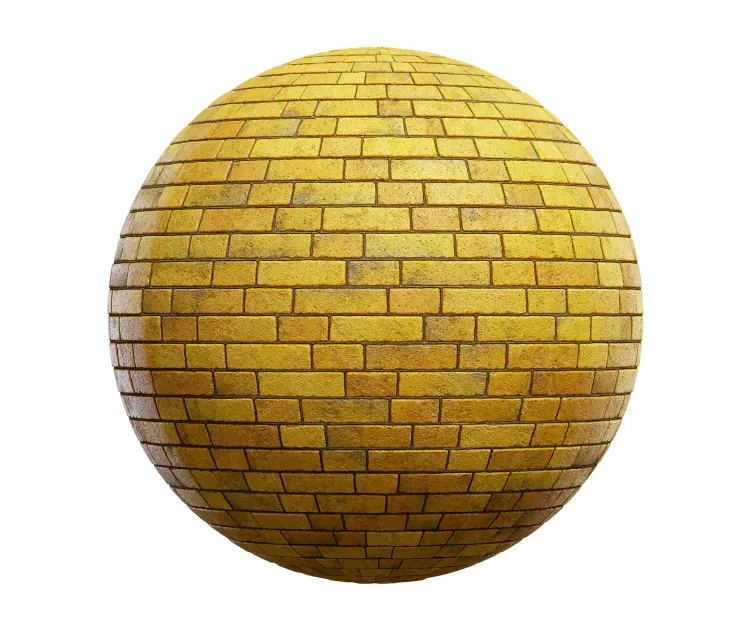 Dirty yellow brick wall