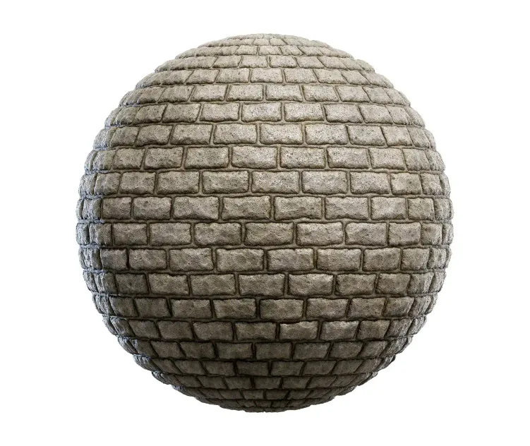Grey stone brick wall